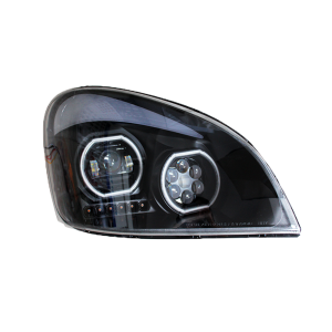 FRCA-0402B-R | Freightliner Cascadia Projector Headlight Black Passenger Side