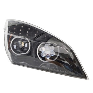 FRCA-1303B-R | Freightliner Cascadia 2018 Projector Headlight Black Passenger Side