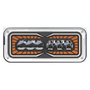 F00693-R  | RH Headlight, LED, w/ Amber DRL, PETERBILT 379,378,365,357, KENWORTH W900,T800,T600