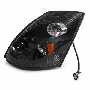 VL-0408-L | LH Headlight,  LED Projector with turn light, Black housing, 2004-2017, Volvo VNL